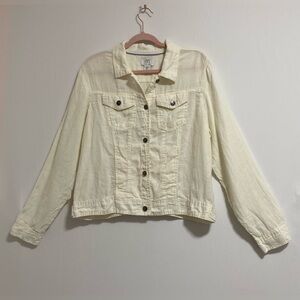 Jones New York Cream Jean Jacket